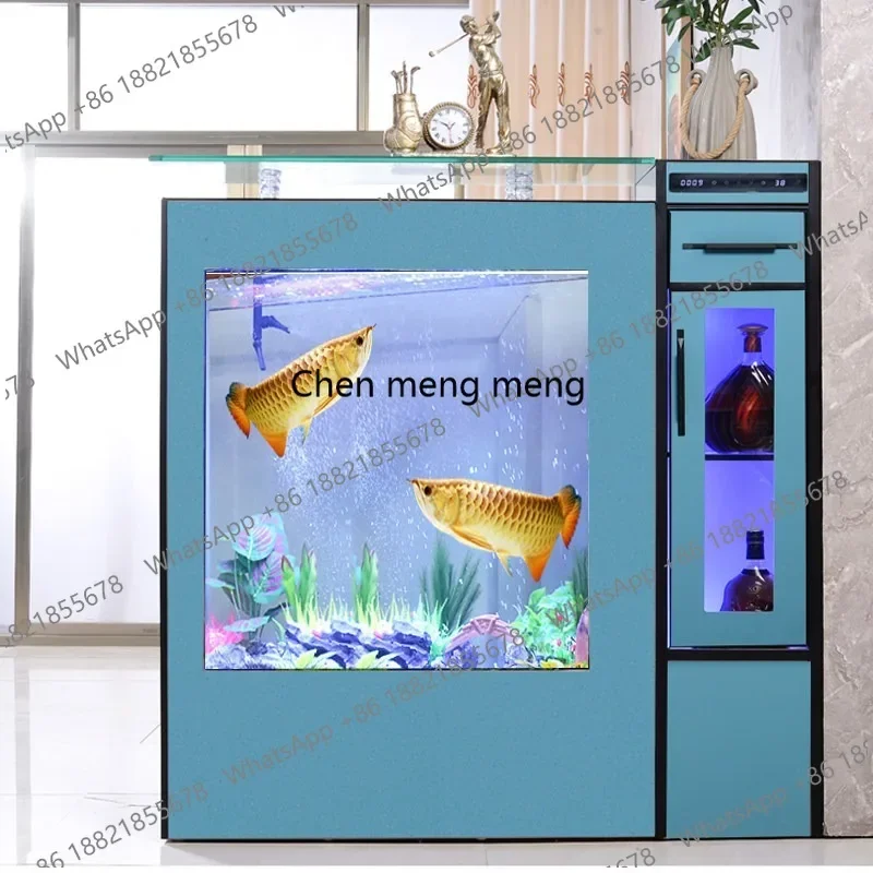 

F150 living room, household glass, ecological entrance, small and medium-sized with cabinet, water-free goldfish tank