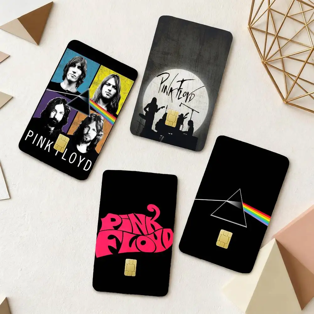 

Band P-Pink HOT Floyd Card Stickers Small Waterproof Chip 4PCS Card Sticker Anti-Scratch