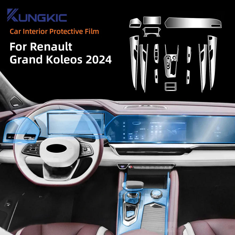 For Renault Grand Koleos 2024 Protective Film Car Interior Center Console Instrument Dashboard Anti-scratch Sticker Accessories