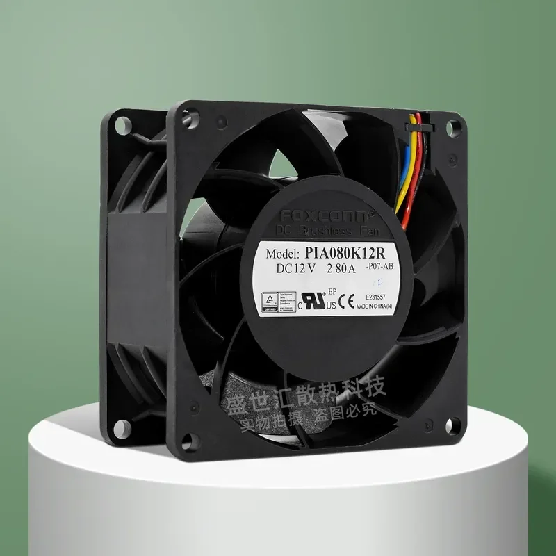 For PIA080K12R Foxconn 8038 12V 2.8A PWM Chassis Server Cooling Fan 8CM High Performance Ball Bearing Fan