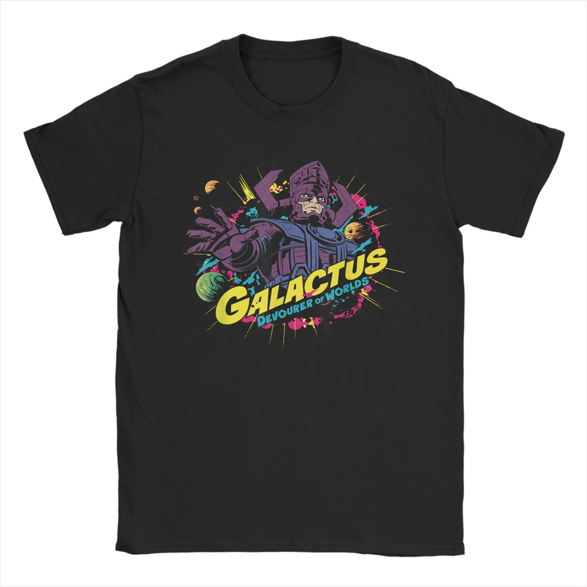 

Мужские футболки Fantastic Four First Steps Galactus, одежда из чистого хлопка с комиксами, повседневная футболка с короткими рукавами, футболка с графическим рисунком