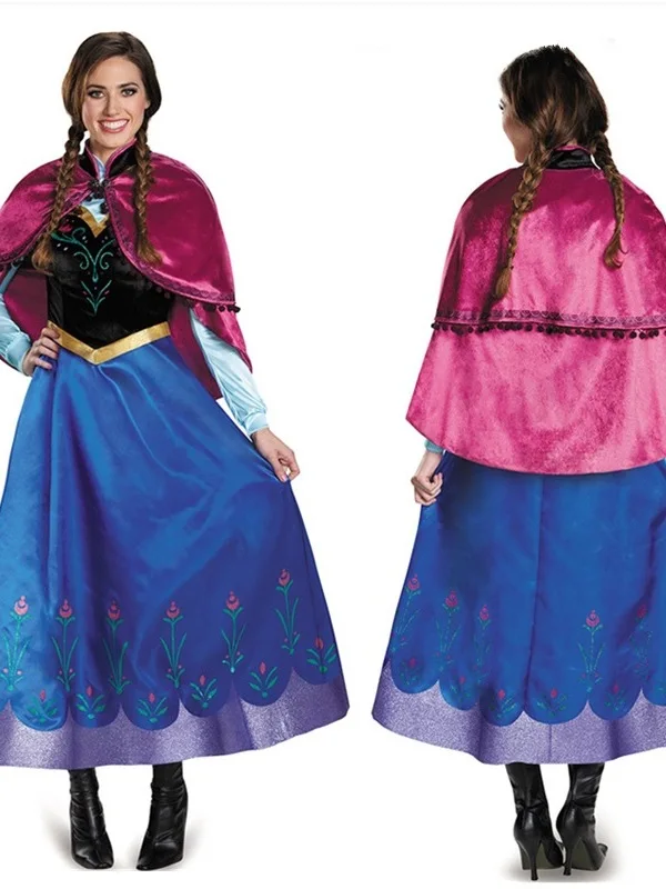 

Adult Halloween Costume Anna Dress Cosplay Anime Women's Clothing Traditional Chinese Ethnic Stage Performance Dress