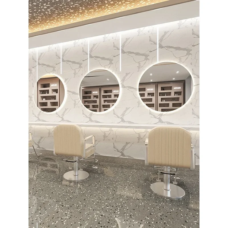 Special set with lamp hairdresser mirror trendy single-sided wall-mounted dyeing and ironing area