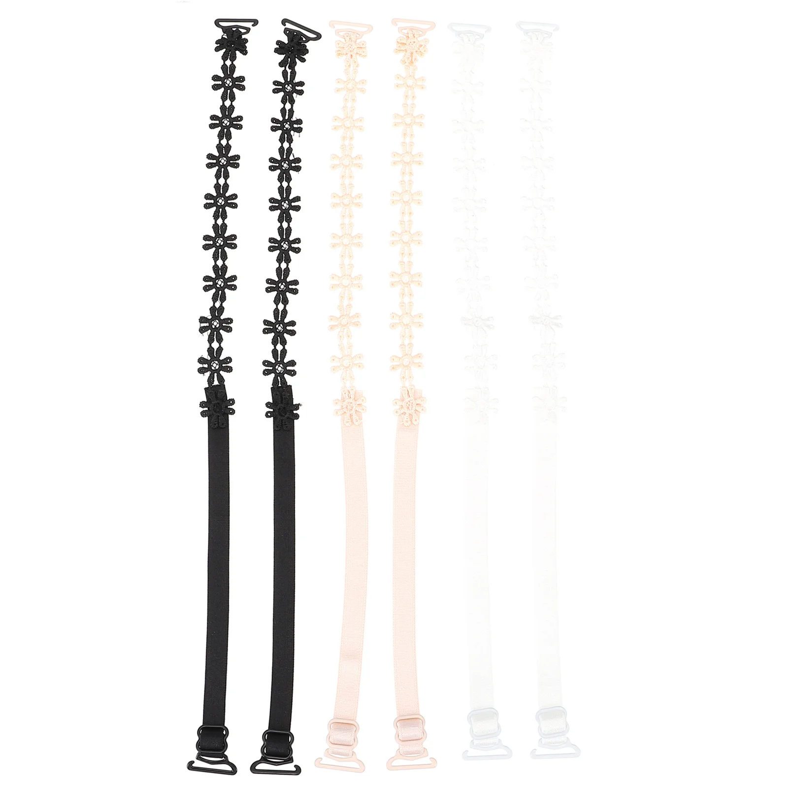 

3Pairs Lace Flower Underwear Shoulder Straps Non-Slip Bra Straps Replacement Anti-Slip Shoulder Strap