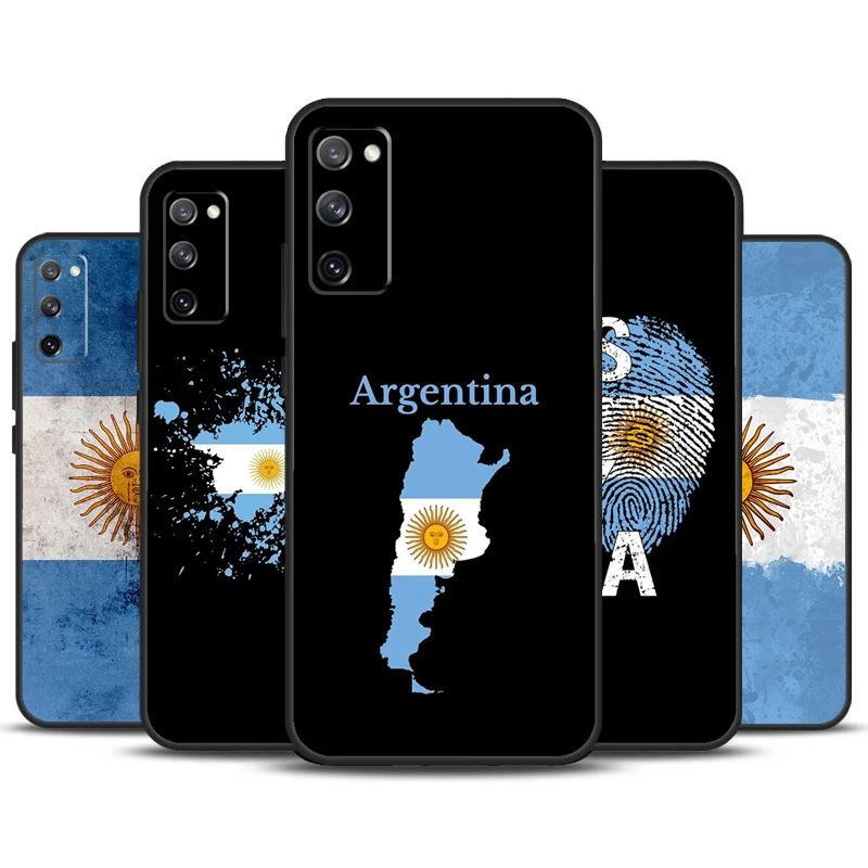 Argentina Flag Case For Samsung Galaxy S24 Ultra S21 S22 S23 Plus S20 FE S8 S9 S10 Note 10 20 Ultra Cover