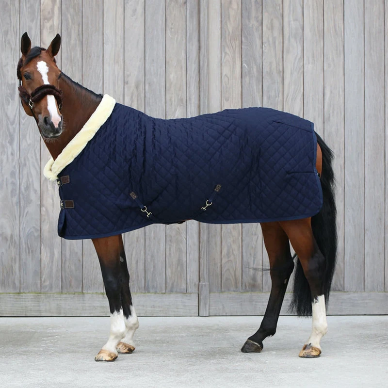 Winter Equestrian Outdoor Sports Sweat-Absorbing Thick Wool Windproof Horse Fleece Rug