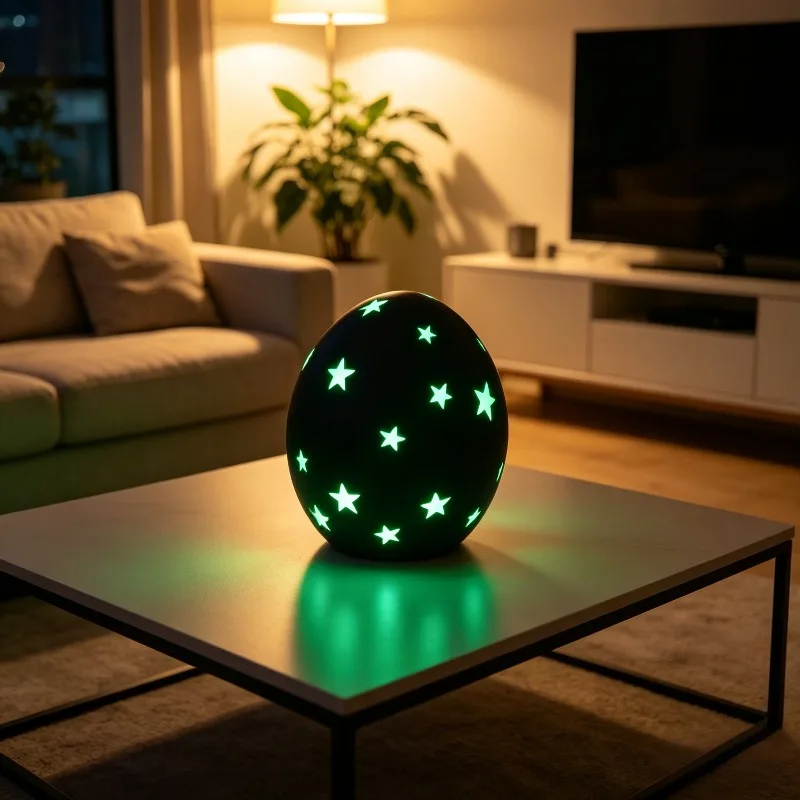 3D Printed Luminous Dragon Egg Movable Joints Galactic Starlight Desk Ornament Collectible Holiday Gift