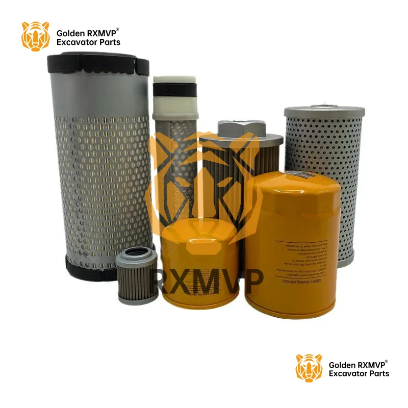 Kubota U30-5 35-3 engine oil filter, diesel grid, air hydraulic inlet and return oil pilot filter element, excavator accessories