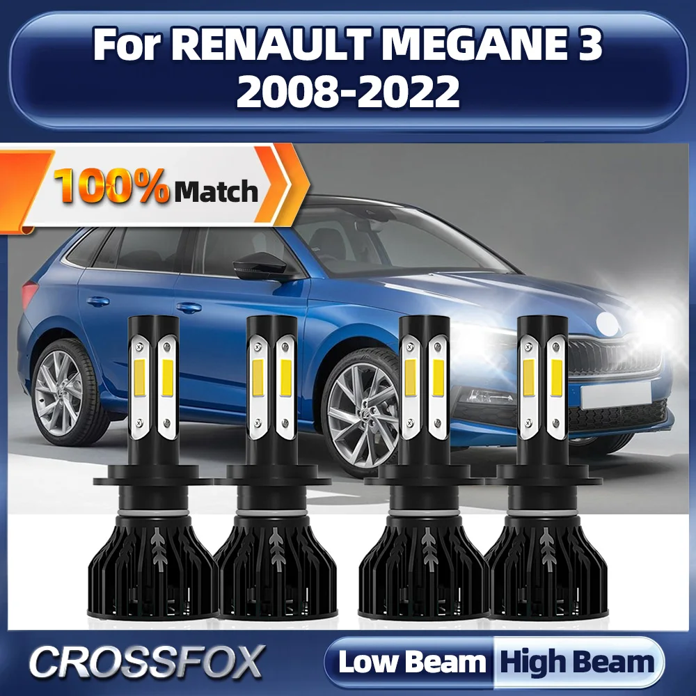 

40000LM Canbus LED Headlight Bulbs 240W High Low Beam Car Lights 6000K 12V For RENAULT MEGANE 3 2008-2018 2019 2020 2021 2022