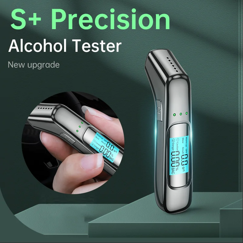 Portable Breathalyzer High Accuracy Alcohol Breath Tester Detector LCD Display Digital Breathalyzer Alcohol Meter Analyzer