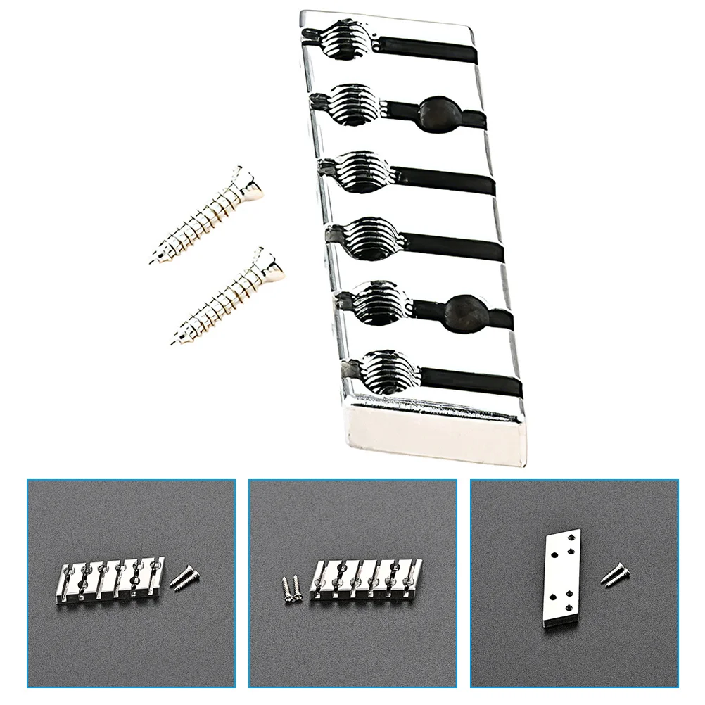

42Mm Headless Guitar String Lock Locking Nut Silver Zinc Alloy Replacement Parts Lightweight Easy Install Tremolo Bridge