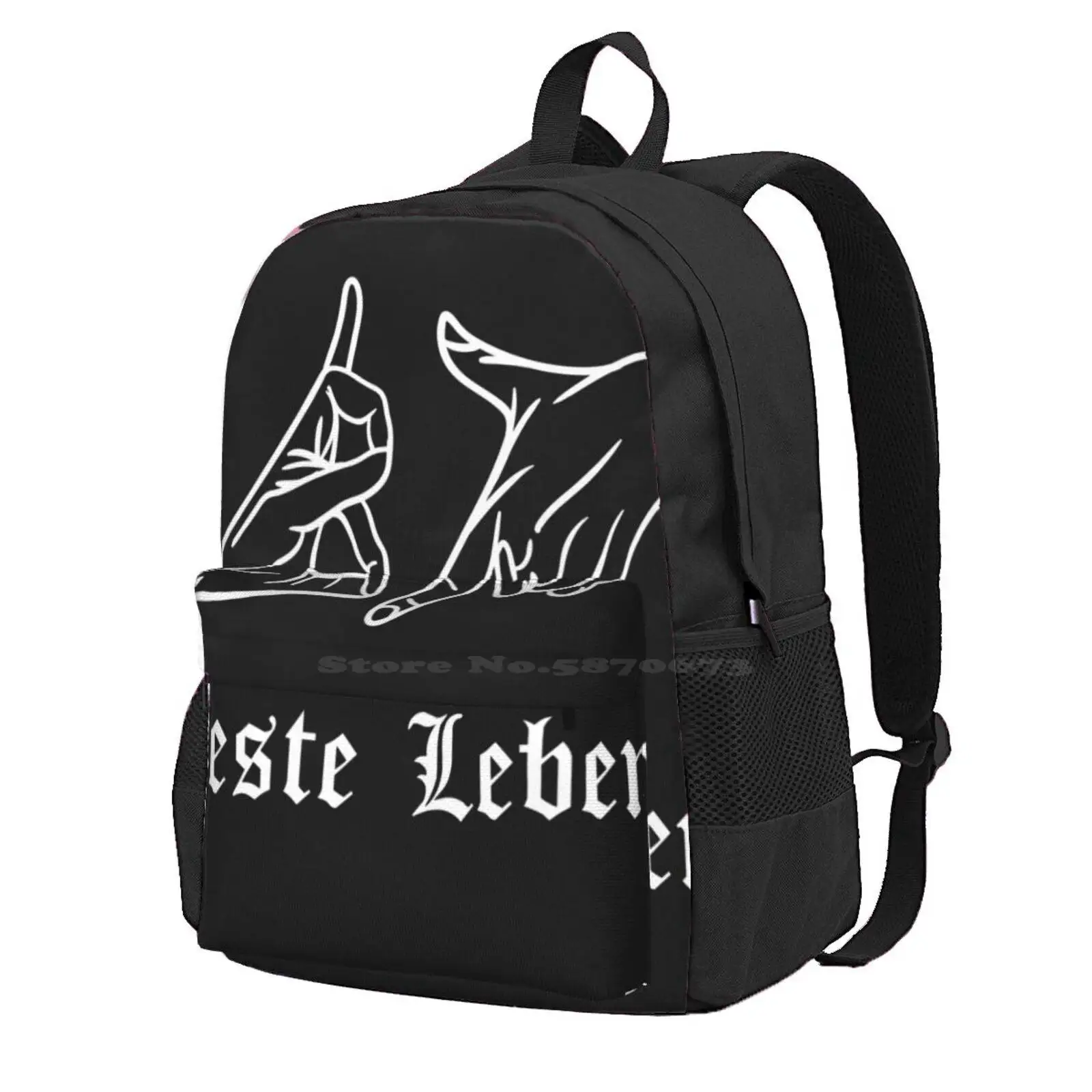 Best Life 187 Characters Hot Sale Schoolbag Backpack Fashion Bags Best Life Hip Hop German Rap Capitalbra 187 Rap Music Old