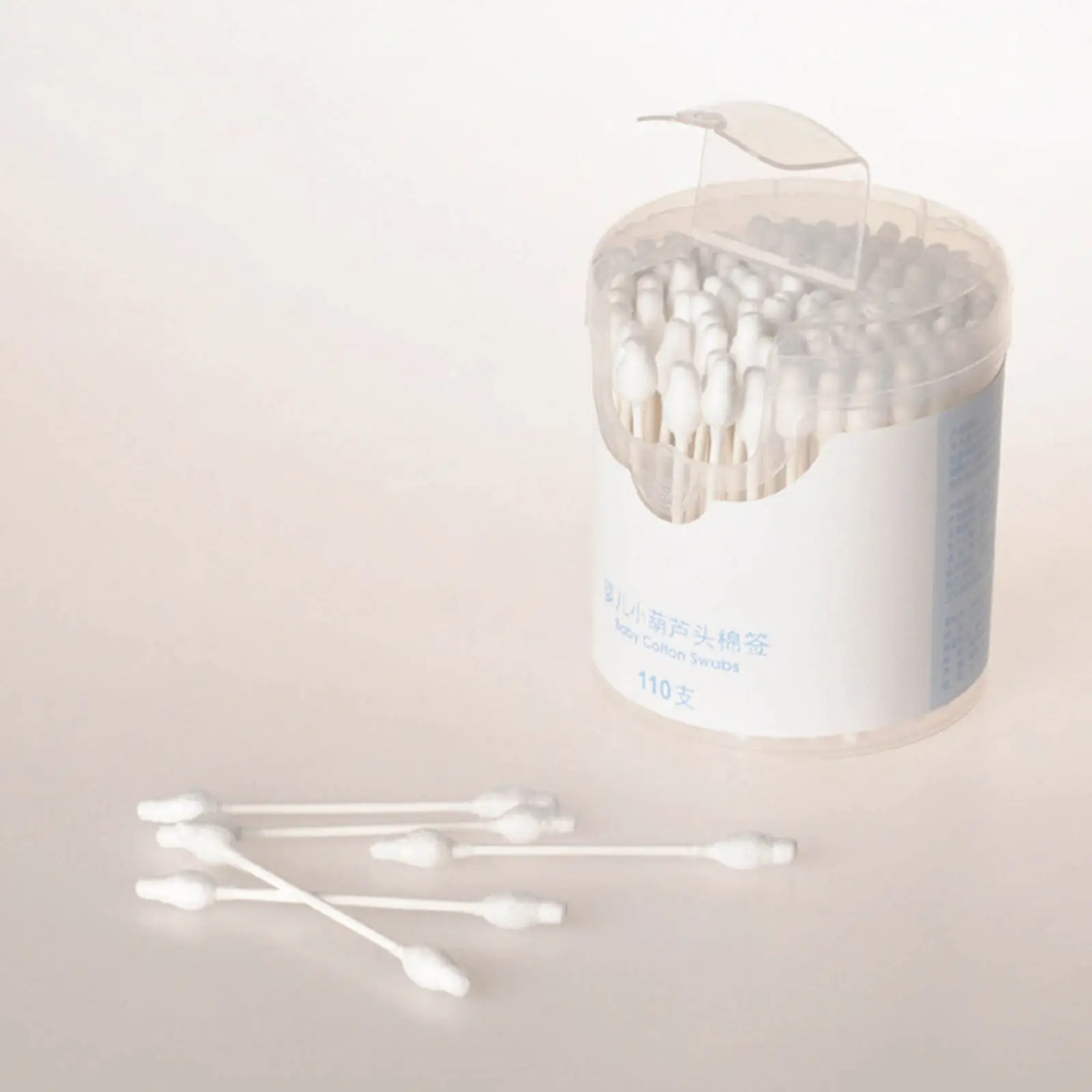 

110Pcs Baby Cotton Swabs Environment Friendly Box Paper Handle Gourd Head Design Baby Ear Nose Eye Cleaning Supplies