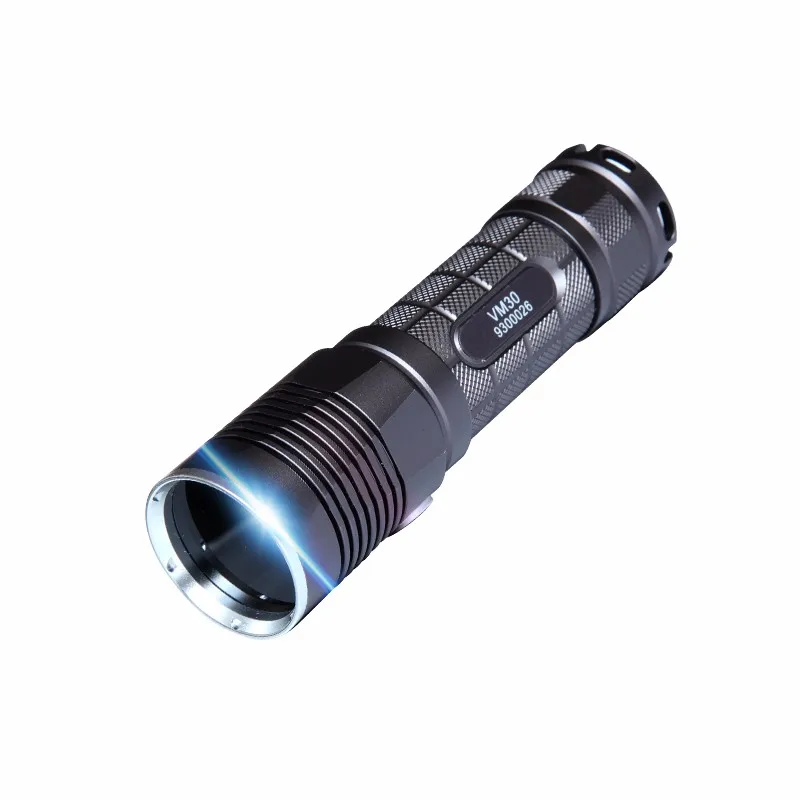 

Yushi Ultraviolet Flashlight VM30 LED Flashlight NICHIA Lamp Beads Pure 365 nm UV a Light Source Professional Black Filter Uv to