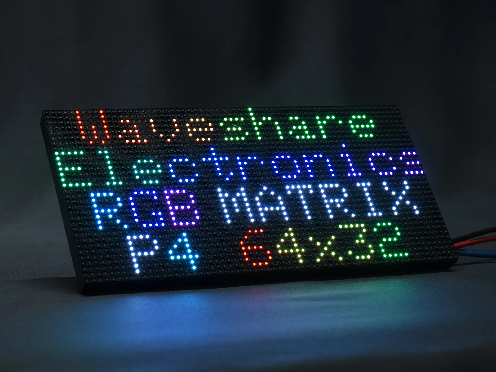 

RGB Full-Color LED Matrix Panel 4mm Pitch 64×32 Pixels Adjustable Brightness for DIY Desktop Display or Wall Mount Display