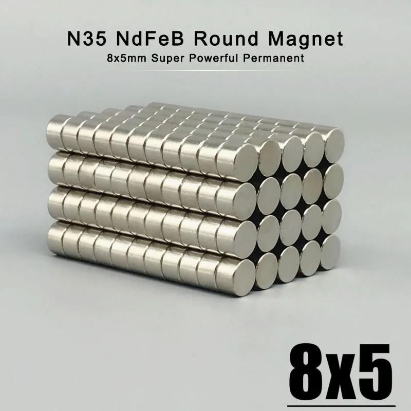 20/50/100/200/300/500Pcs N35 8*5mm Round Disc Shape Magnet 8x5 mm Neodymium Magnets Fridge Crafts Magnetic Imanes