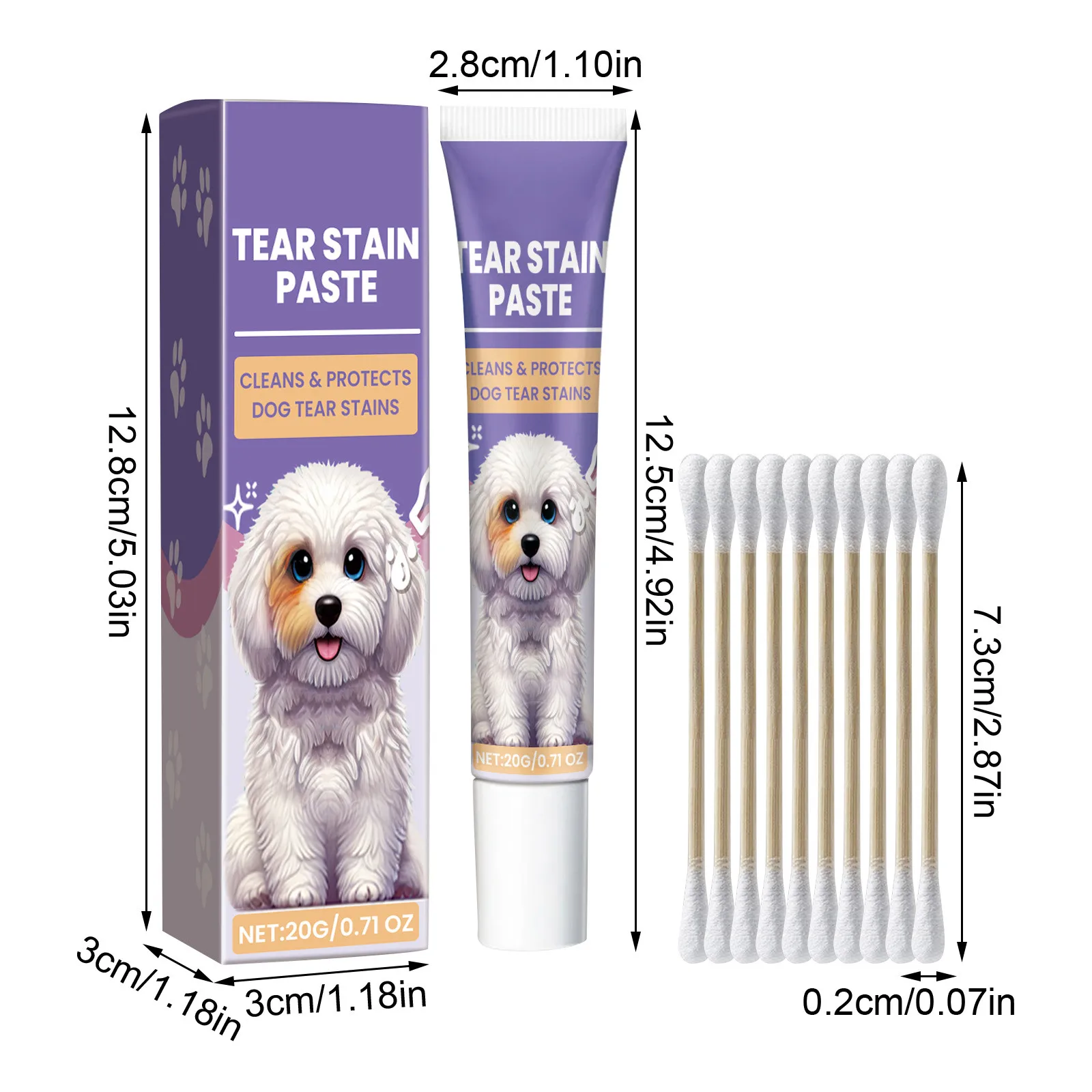 20g Pet Tear Stain Remover Cat And Dog Eye Cleaner Cream Pet Eye Stain Cleaner Ointment Natural Tear Stain Remover Paste ﻿