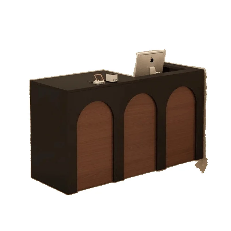 Clothing store checkout page French antique women's clothing store bar table Nail salon small counter at the front desk