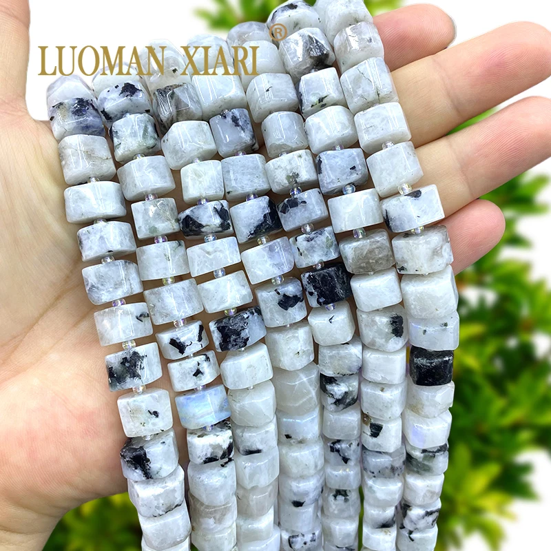 8x11 مللي متر غير النظامية الخام الخام جوهرة حجر القمر الأسود الحجر الطبيعي فضفاض خزر عازل لصنع المجوهرات سوار ذاتي الصنع إكسسوارات جذابة #1