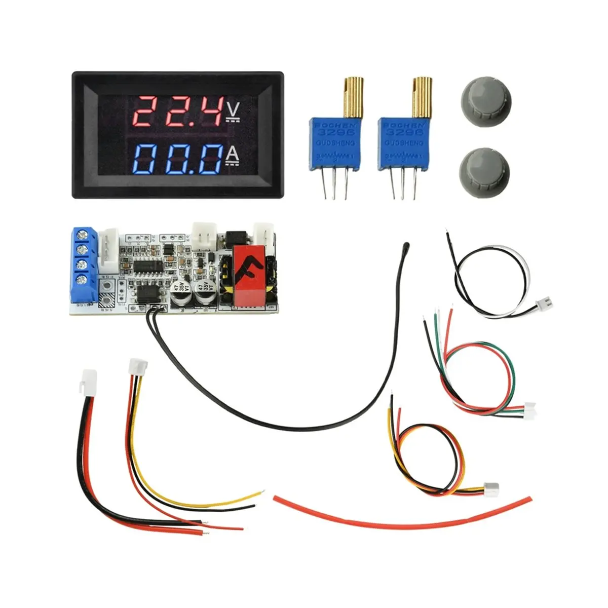 【TODAY-BUY】~@ Digital Voltage Current Meter Display 0-100V 10A with Smart Temperature Control for DIY Charger Modification