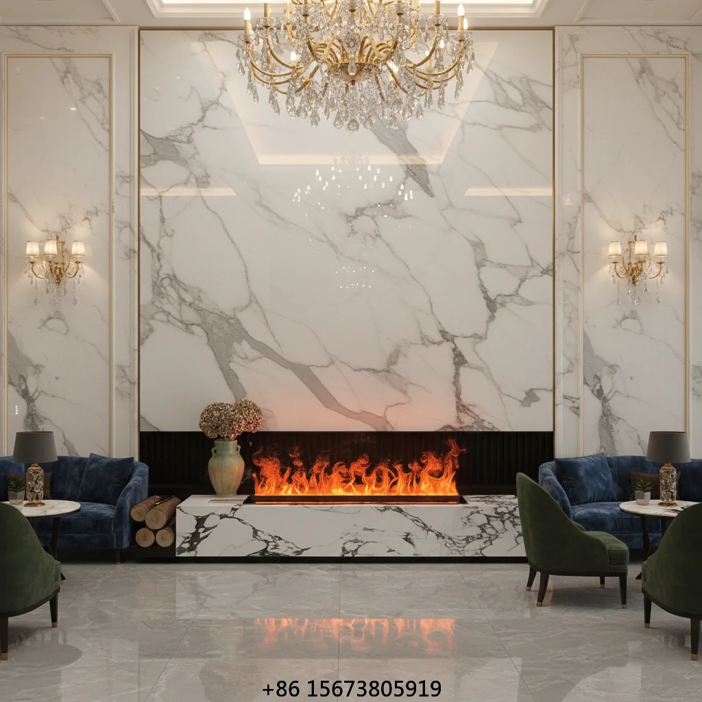 

Настенный 3D-электрокамин с эффектом пара - встраиваемый или настенный, реалистичный эффект пламени, управление голосом и через приложение, сертификат CE