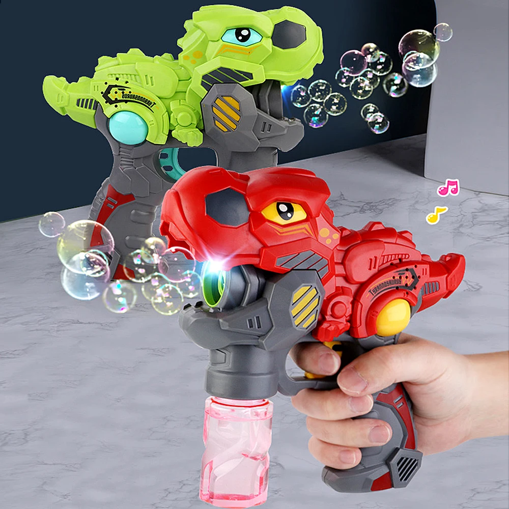 Seifenblasenmaschine, vollautomatisches Seifenblasenlicht. Seifenblasenmaschine für den Außenbereich ohne Batterie ohne Seifenblasenwasser-Dinosaurier-Spielzeug