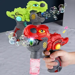 bubble machine fully automatic bubble blowing light Outdoor bubble machine without battery without bubble water dinosaur toys