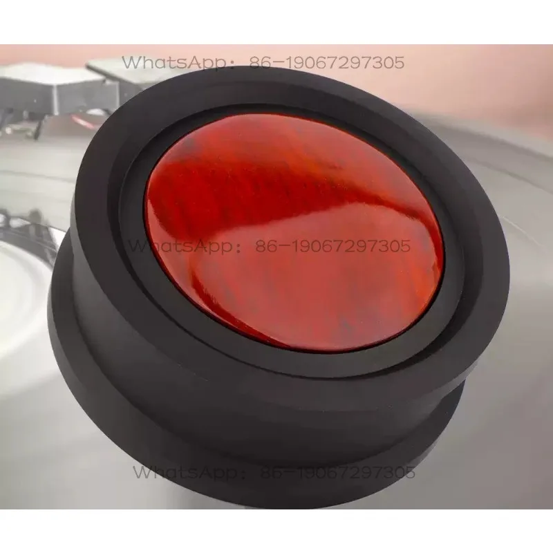 Mahogany Leather Pad Record LP Vinyl Pressing Town, Double Shock Absorption, Non-slip Improvement, Sound Quality Disc Town