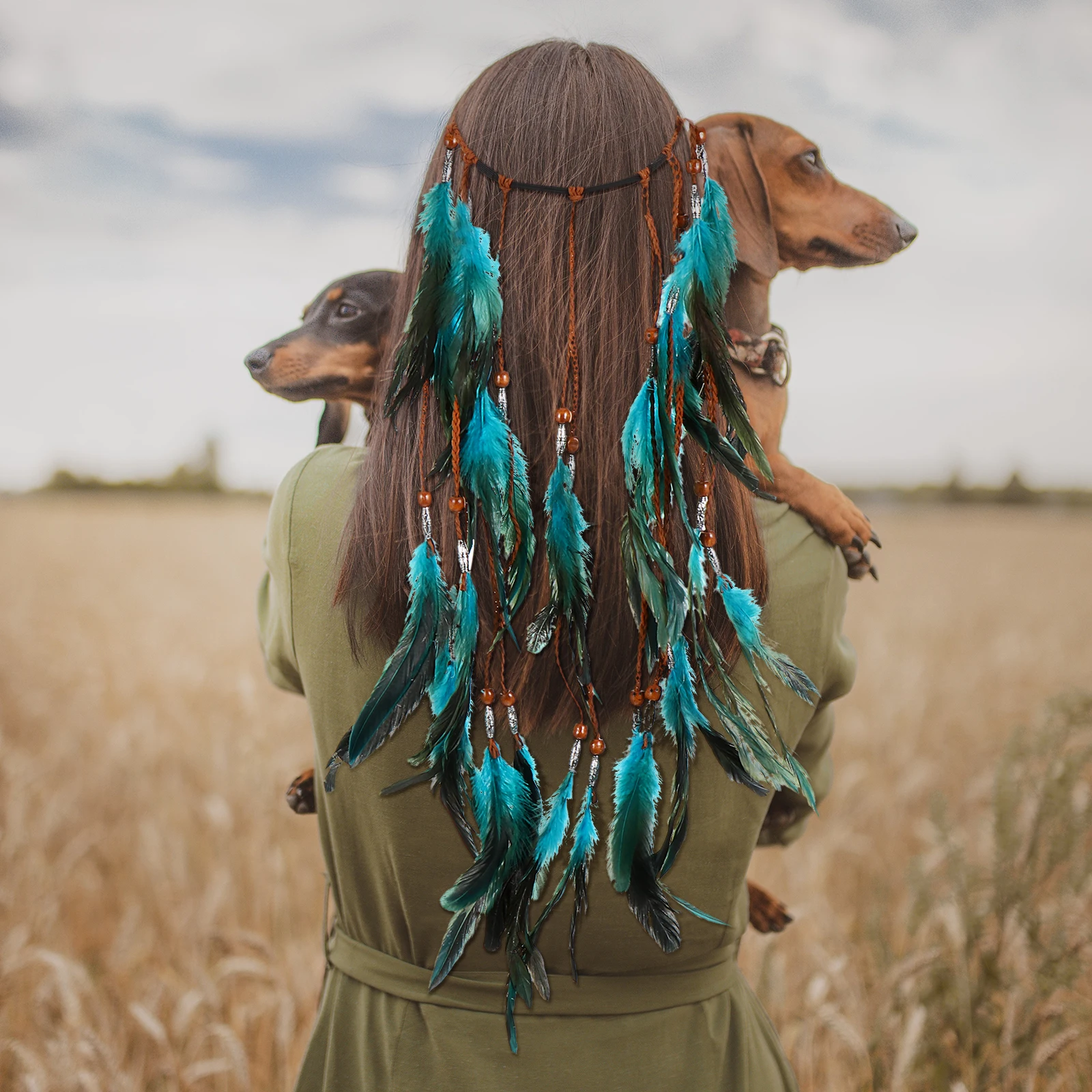 

Headband Women Lightweight Soft Comfortable Artificial Folk-custom Hair Festival Accessories Bohemian Headdress