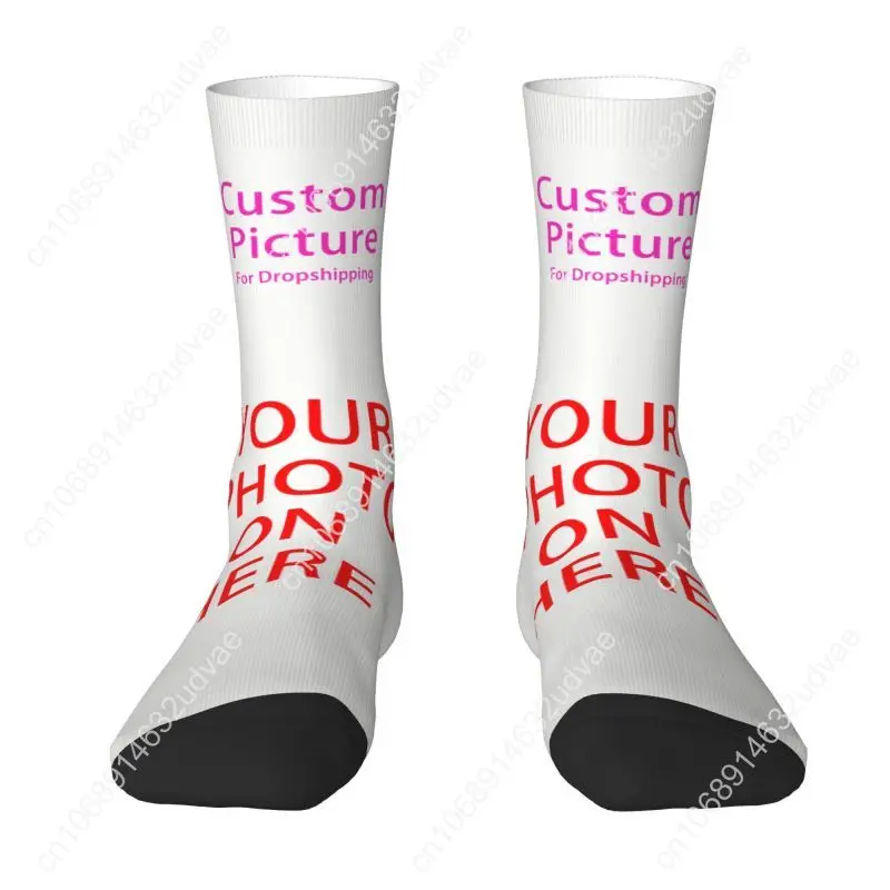 

Funny Mens Family Pets Custom DIY Logo Dress Socks Unisex Comfortable Warm 3D Print Customized Photo Print Crew Socks