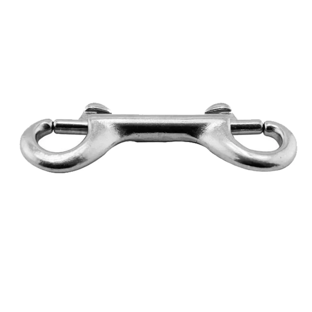 1 Uds 2 uds 316 acero inoxidable ojo de buceo doble extremo gancho de presión barco de grado marino llavero de liberación rápida perno hebilla Clip