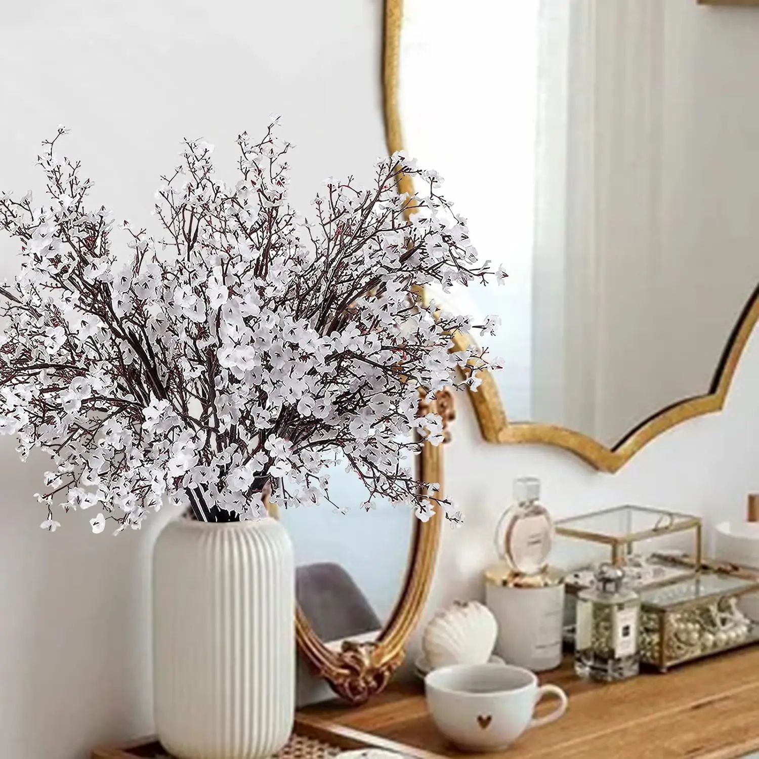 Artificial Plants Vases Home Room Wedding Bridal Bouquets Festival Garden Box Fake Plastic Flowers Scrapbook DIY Gift Handicraft