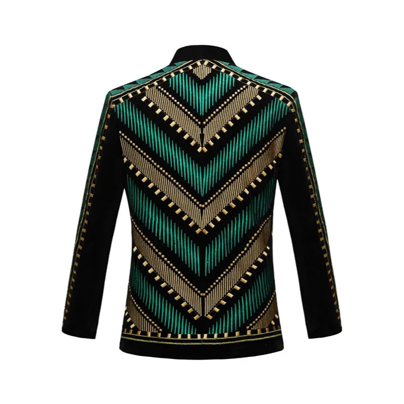 Tailored Heavy Embroidery Suit High-end And Atmospheric Style Is Very Suitable For Business Negotiations Or Banquet Occasions