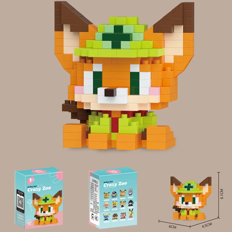 HOT SALE Zootopia Micro Building Blocks Set - Cute Nick Judy Character Mini Brick Figure Toys for Fans Birthday Valentine Gift