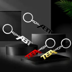 Car Keychain ABT Logo Keyring Badge Metal Emblem Key Chain Ring Holder For VW Golf For Audi A3 A4 Q5 Q8 S3 S4 S5 RS4 RS5 RS6