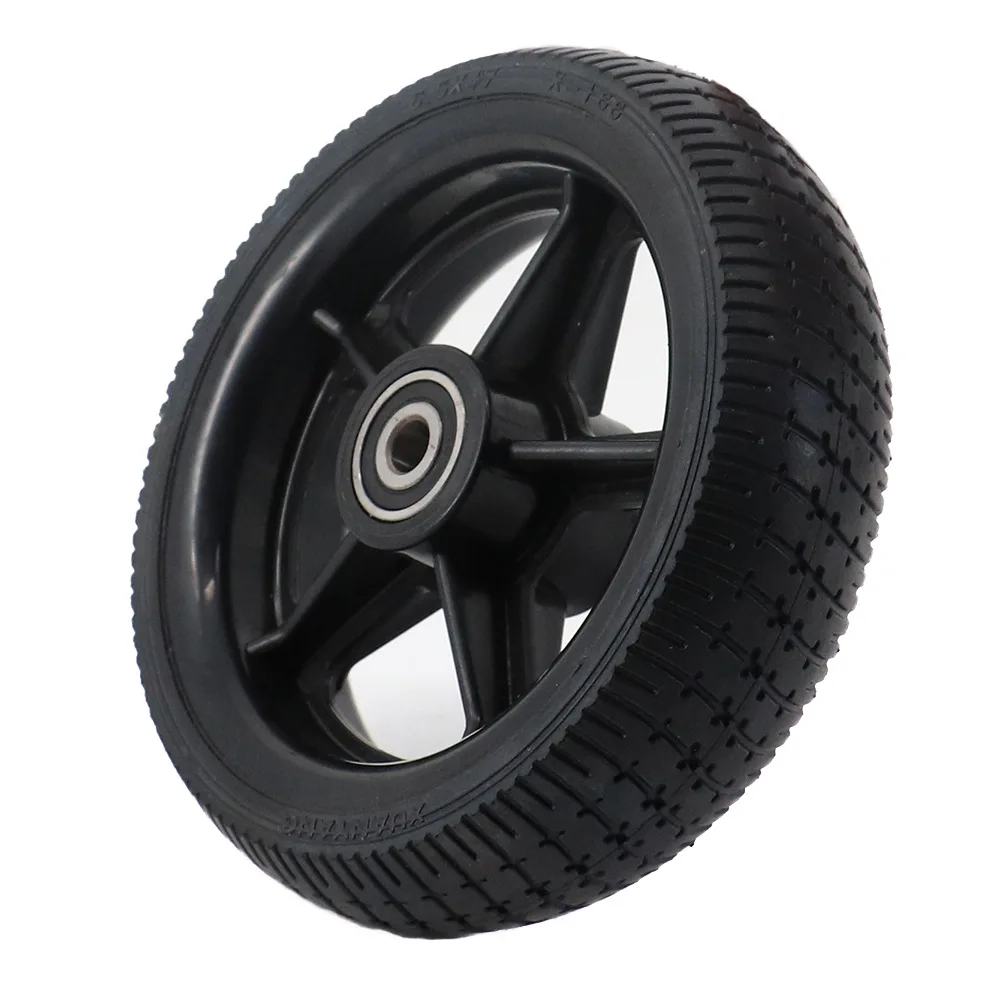 Electric Scooter Tires 6.5-inch Solid Tire Anti Explosion Tire Auxiliary Wheel Aluminum Alloy Wheel Hub Modification Accessories