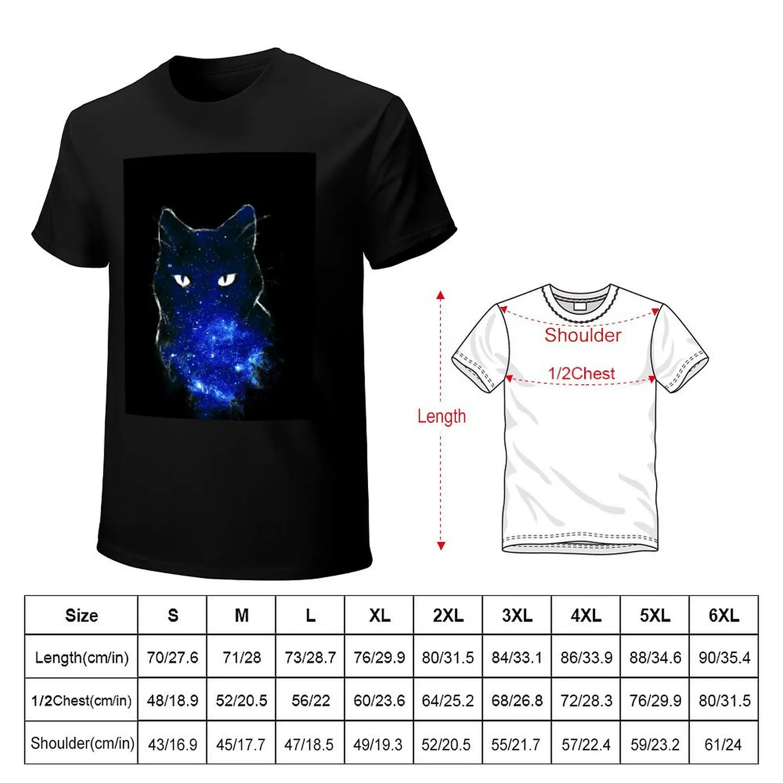 Star Galaxy Black Cat - Space Constellation - Cute Kitty T-Shirt Summer Holiday T-Shirt
