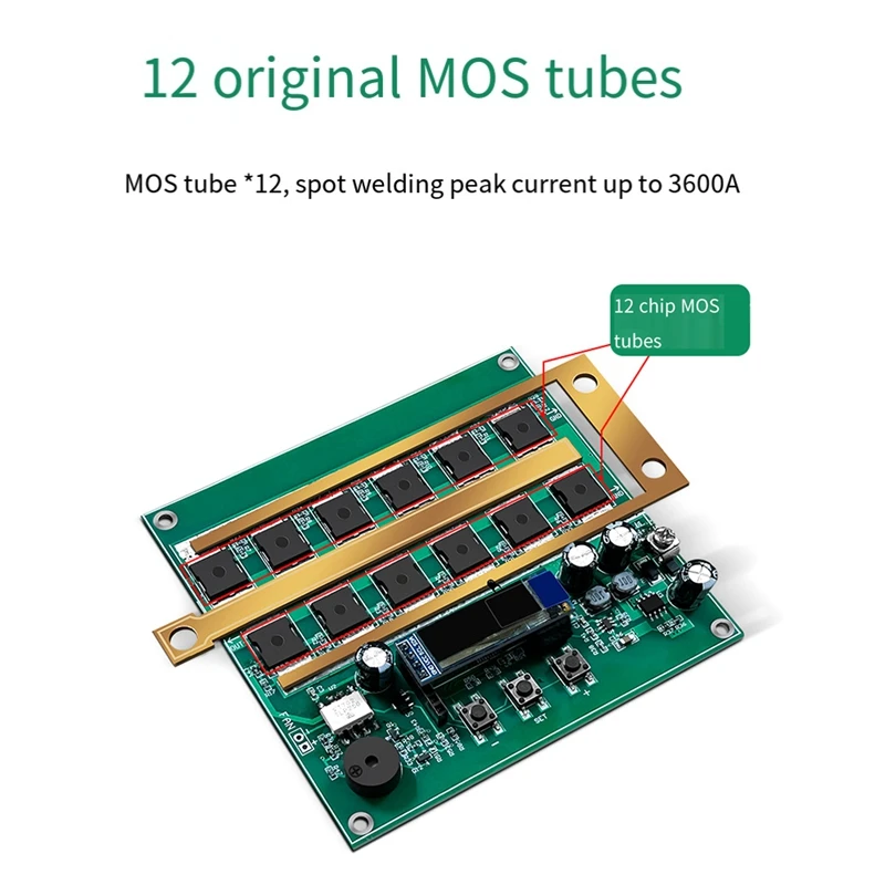 12V Spot PCB Circuit Board Digital Display Spot Welder Control Board Set Intelligent For Lithium Battery 18650