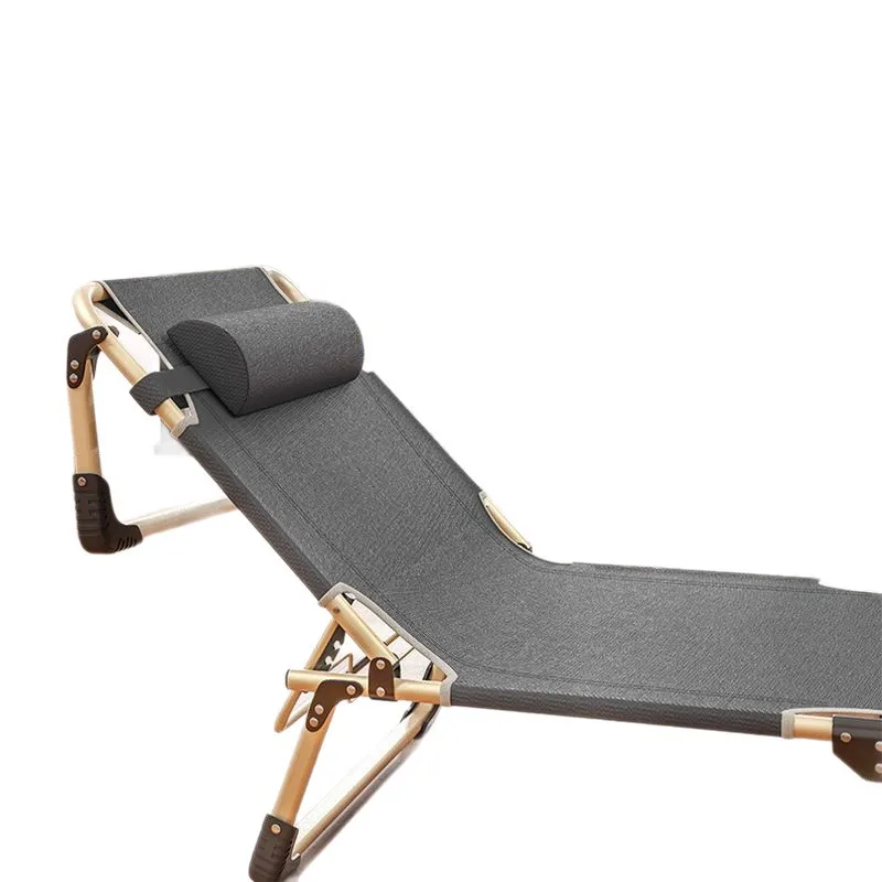 Folding Reclining Lounge Chair 4 Position Adjustable Foldable Sleeping Cot Portable Office Nap Bed Outdoor Camping Recliner