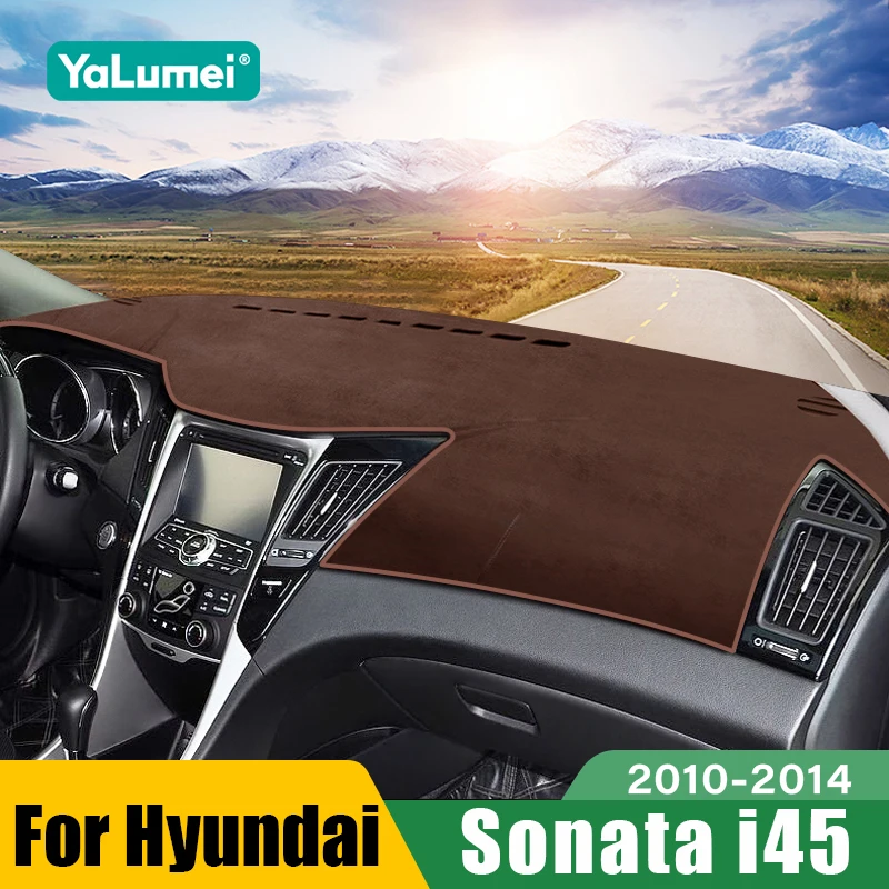 

Для Hyundai Sonata YF i45 2010 2011 2012 2013 2014, солнцезащитный козырек на приборной панели автомобиля, нескользящий коврик для стола, аксессуары