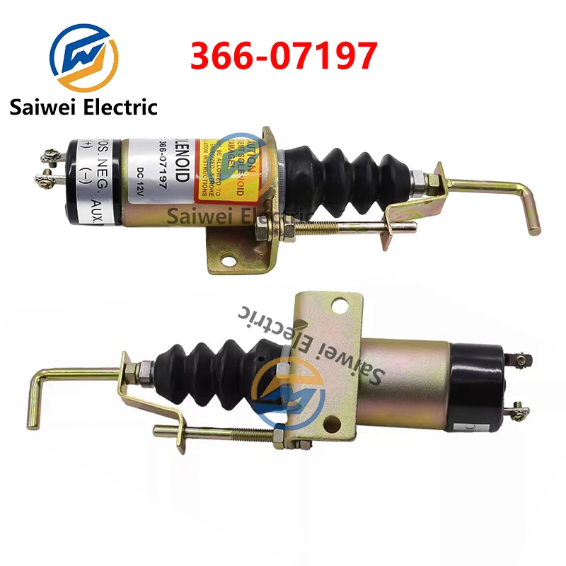 12V 24V 366-07197 366-07198 Lister Petter Diesel Engine Stop Solenoid Valve Fuel Shutoff Solenoid