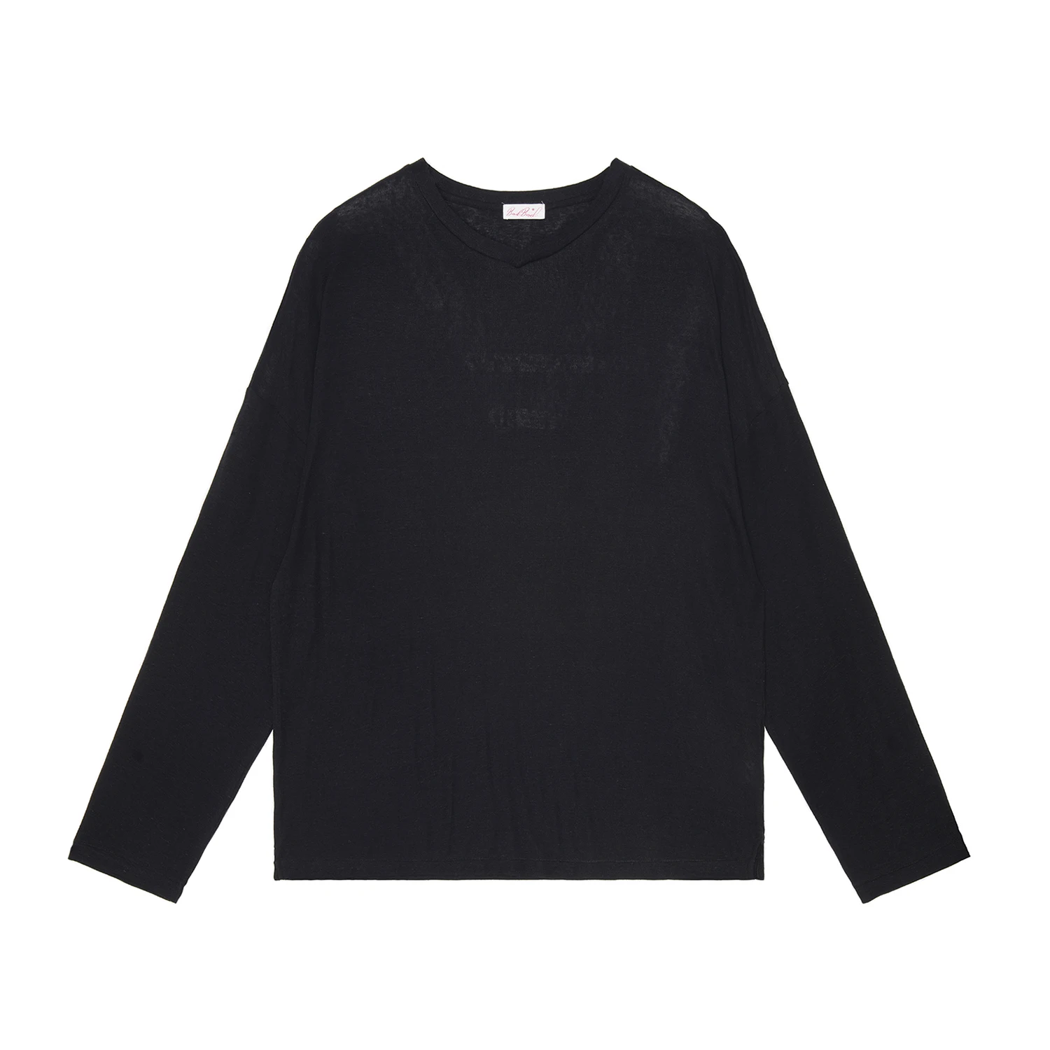 Men Lyocell Linen Blend V-Neck Long Sleeve Knit T-shirt Drop Shoulder Snowflake Texture Soft Casual Base Layer Tops