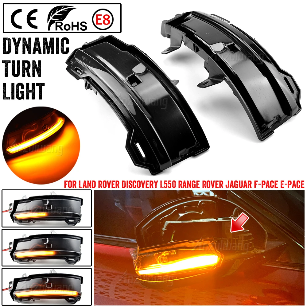 Sequential Flashing Lamp For Land Rover Discovery Sport Range Rover Evoque Velar Jaguar F/E-Pace LED Dynamic Turn Signal Lights