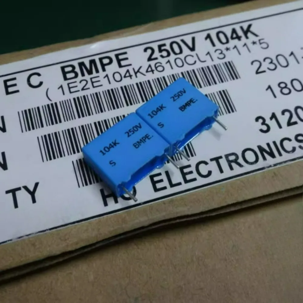 

20 шт./лот BMPE 0,1 мкФ/250 В 100 нФ u1 104, новый пленочный конденсатор 10 мм