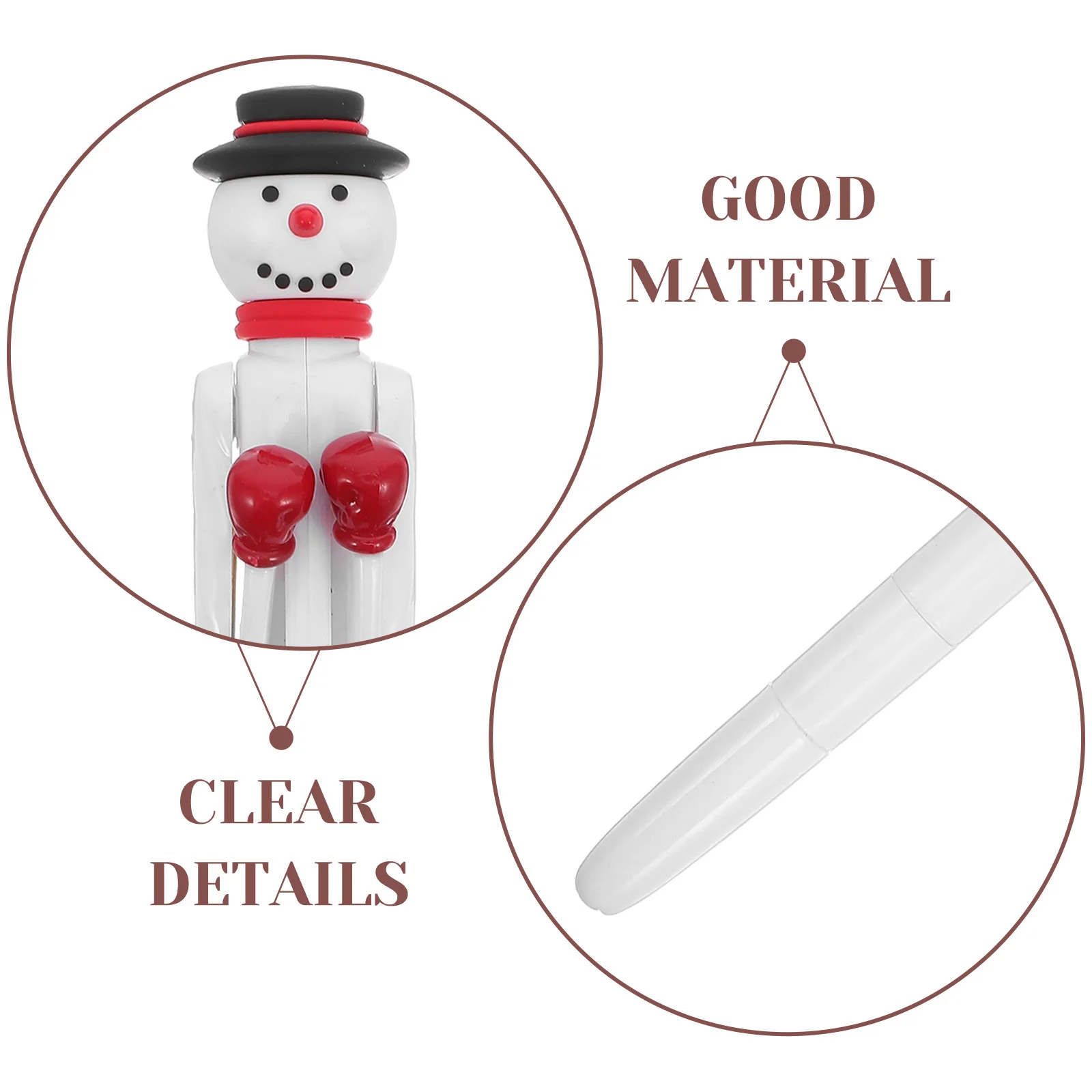 4Pcs Boxing Snowman Ballpoint Pens Xmas Gel Ink Pen Funny Interactive Writing Decompression Christmas Party Favors