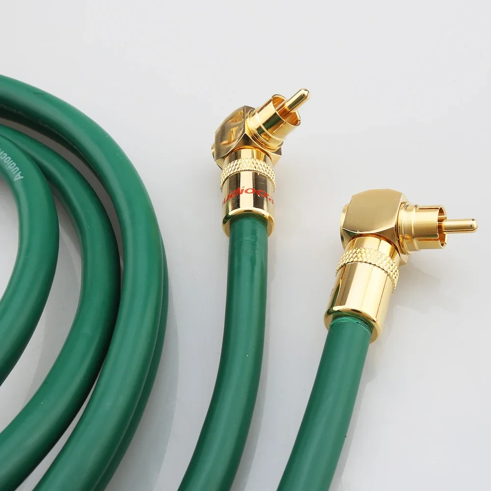 A54 Посеребренный 6N OFC HIFI RCA аудиокабель «папа-папа», позолоченные вилки, прямоугольный удлинитель RCA