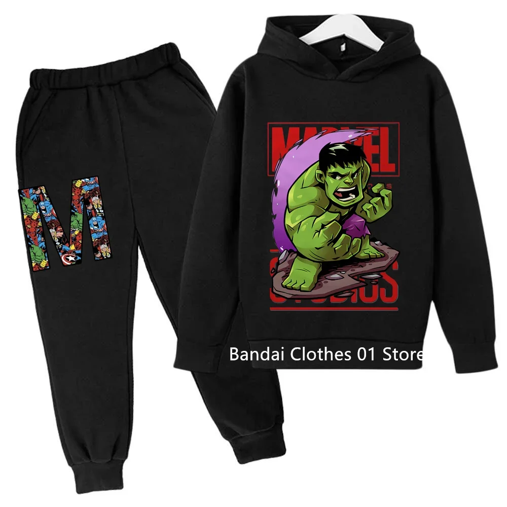 

New The Avengers Hoodies Kids Tracksuits Boy Girl Spring Autumn New Sweatshirt Clothes Set Marvel- Super Heros Hooded Pants Suit