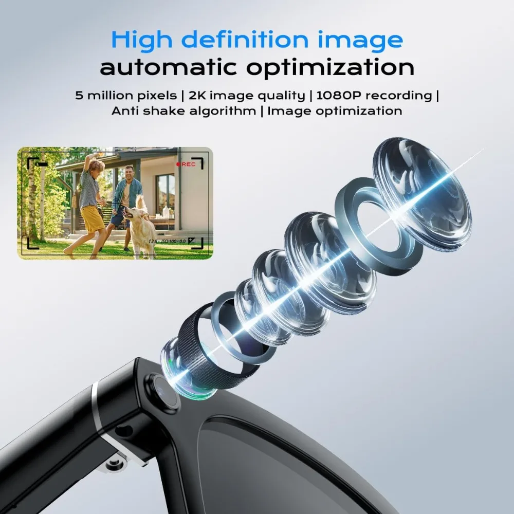 Smart HD Camera Glasses with Video and Photo, 140+ Language Translation for Travel and Business view 3