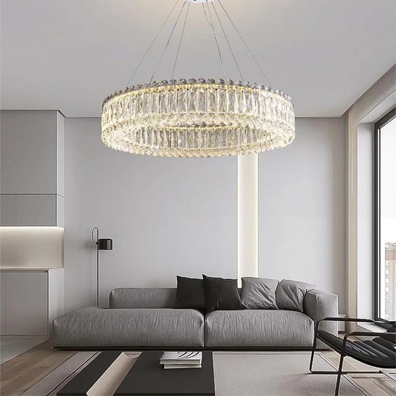 Light luxury chandelier high sense, luxury model room villa, hotel bedroom living room, dining room chandelier