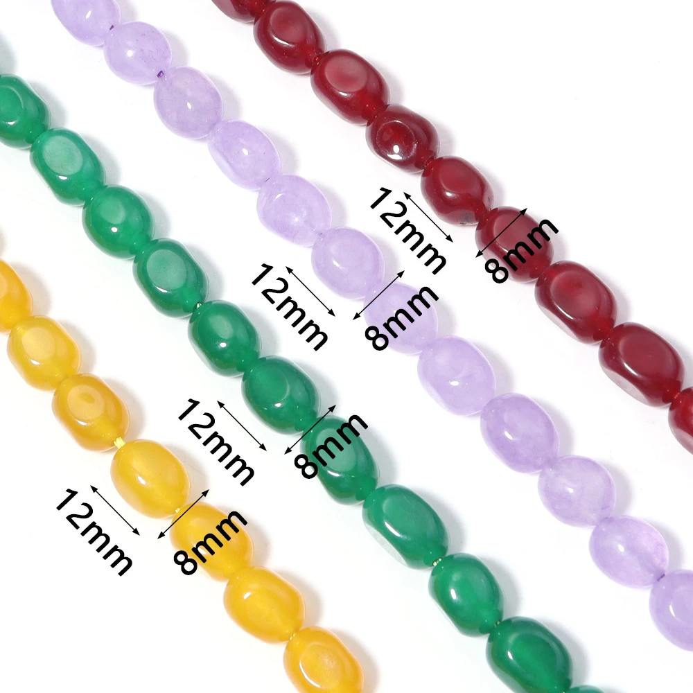8x12MM Natural Stone Irregular Jades Stone Beads Loose Spacer Beads for Jewelry Making Diy Bracelet Accessories